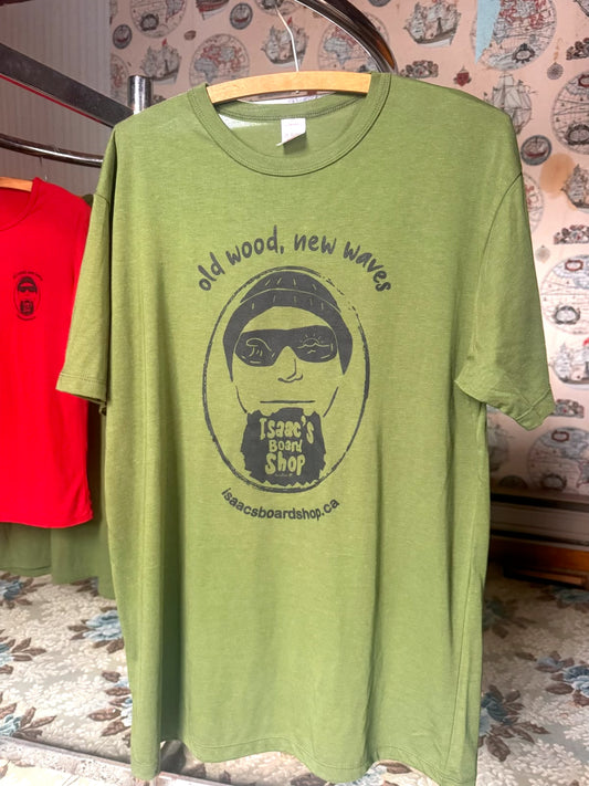 Old Wood, New Waves T-Shirt - Olive Green